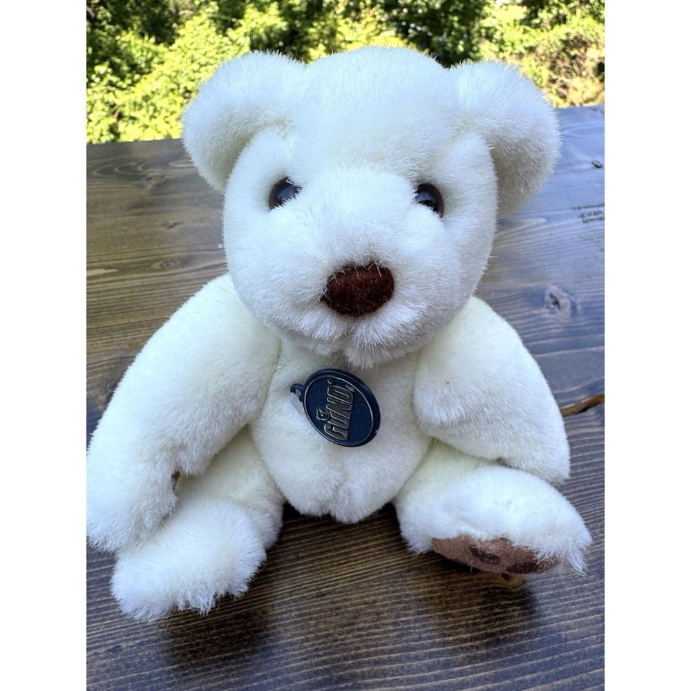 Vintage Gund Teddy Bear Plush White Stuffed Animal 1983 Korea‎ Mini 6" Tag